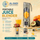 Portable electric juicer blender in dark green with 6 stainless steel blades, digital display panel, and carrying handle