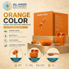 Redington orange wireless earbuds with matching charging case 